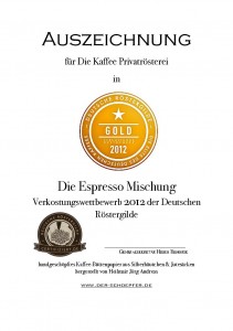 Goldmedaille für Die Espressomischung